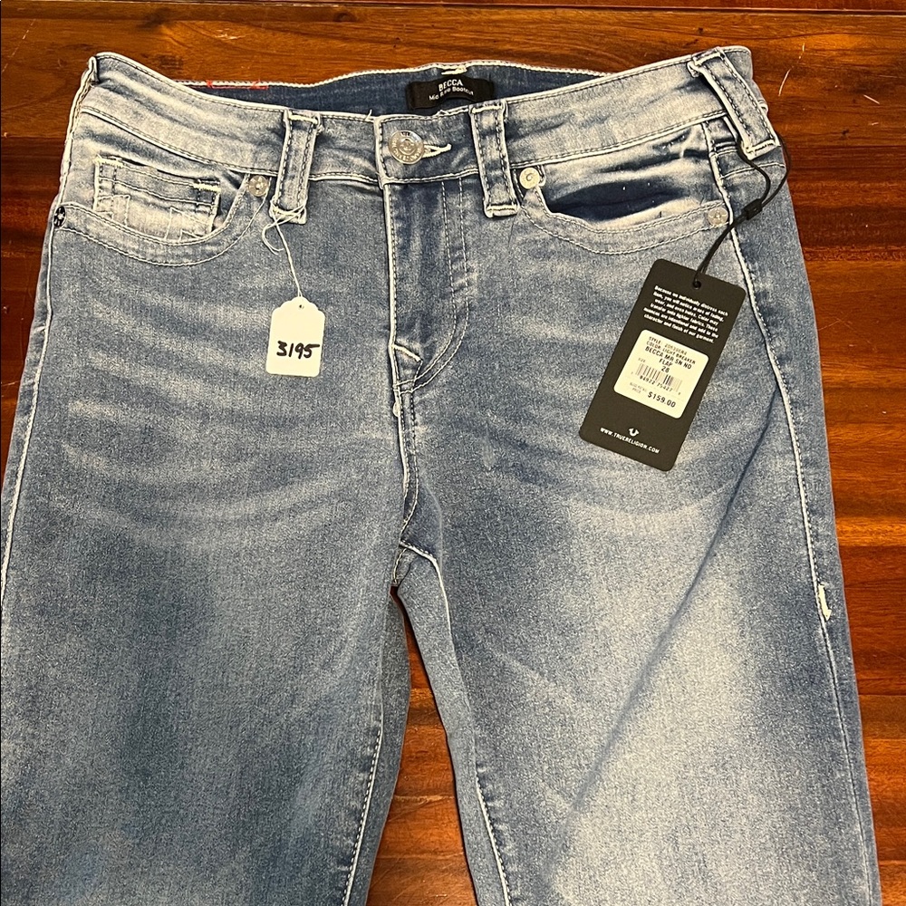 True Religion Women's Light Blue Washed Jeans